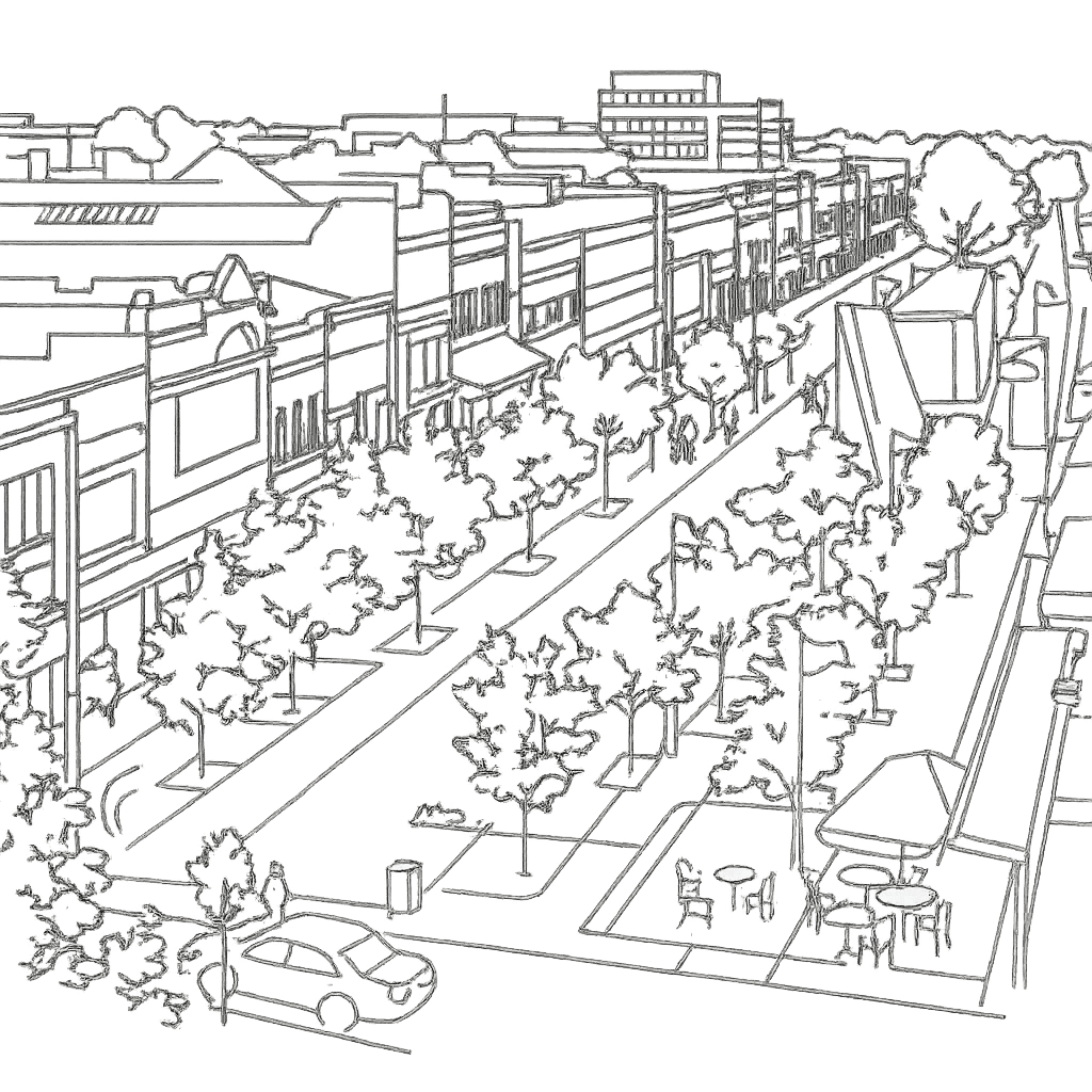Hargreaves Mall illustration